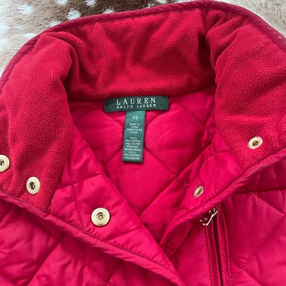 Red quilted Ralph Lauren jacket - Picture 2 of 3
